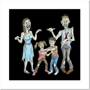 Zombie Family Posters and Art